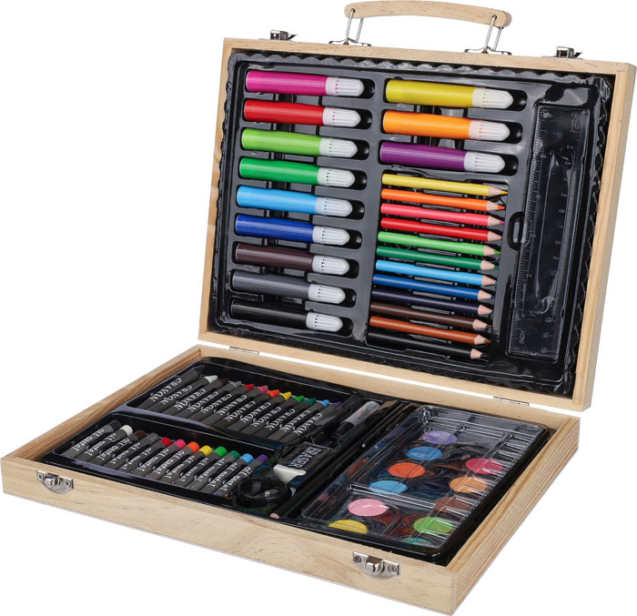 Set da disegno in scatola legno