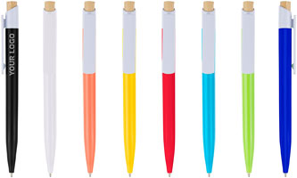 Penne in plastica ABS ricicalto e pulsante in bambù