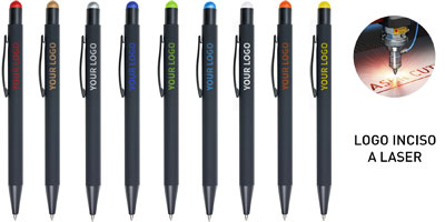 Penna incisa laser logo colorato